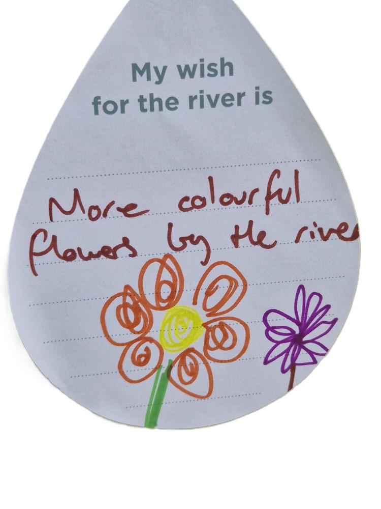 My wish for the river is more colourful flowers by the river.