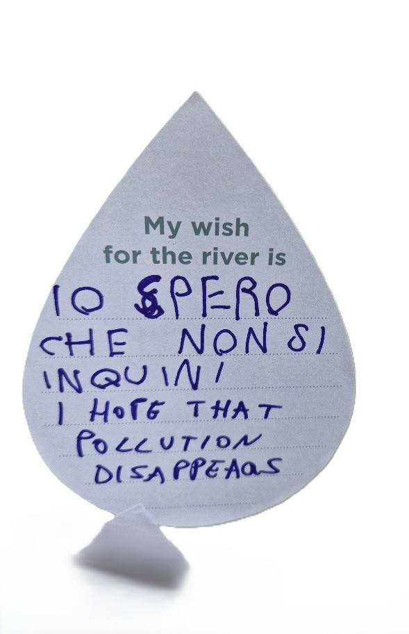 My wish for the river is I hope that pollution disappears. 