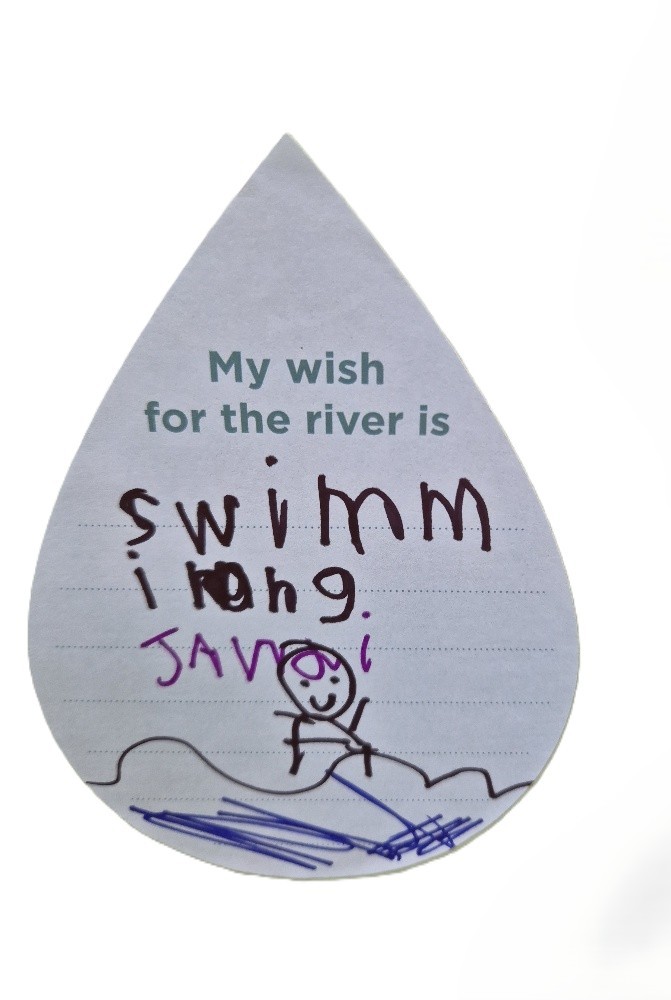 My wish for the river is swimming.