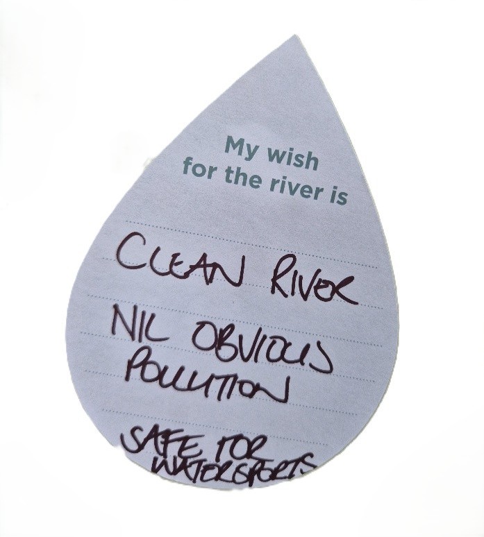 My wish for the river is clean river, nil obvious pollution, safe for water sports. 