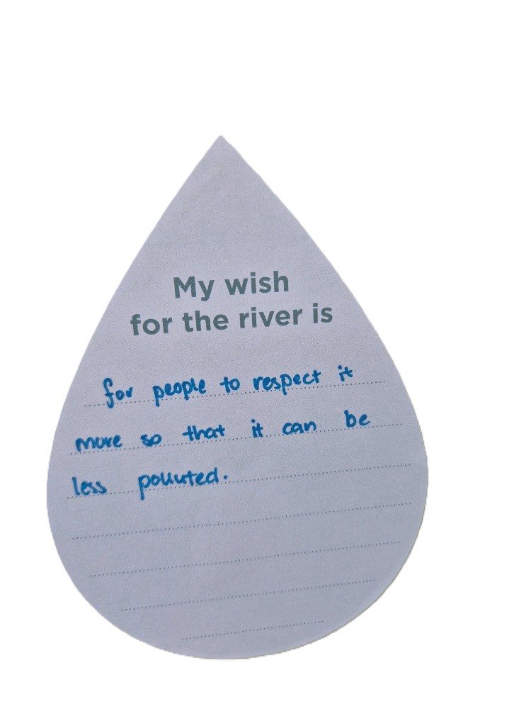 My wish for the river is for people to respect it more so that it can be less polluted.