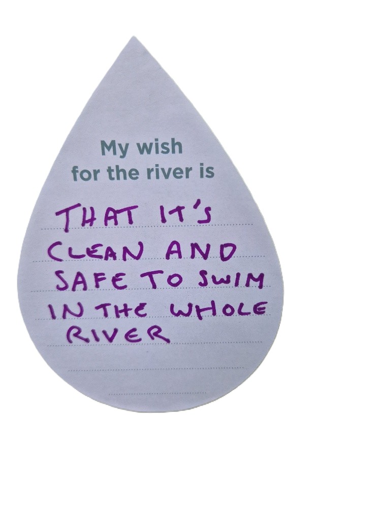 That it's clean and safe to swim in the whole river.