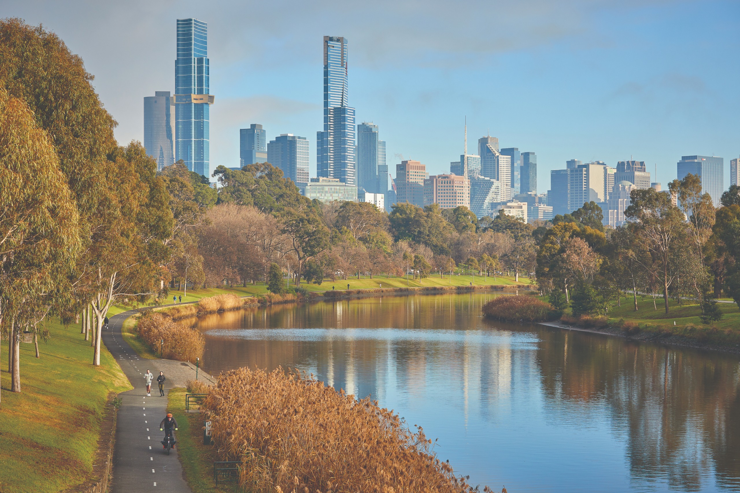 Melbourne city view Yarra River 