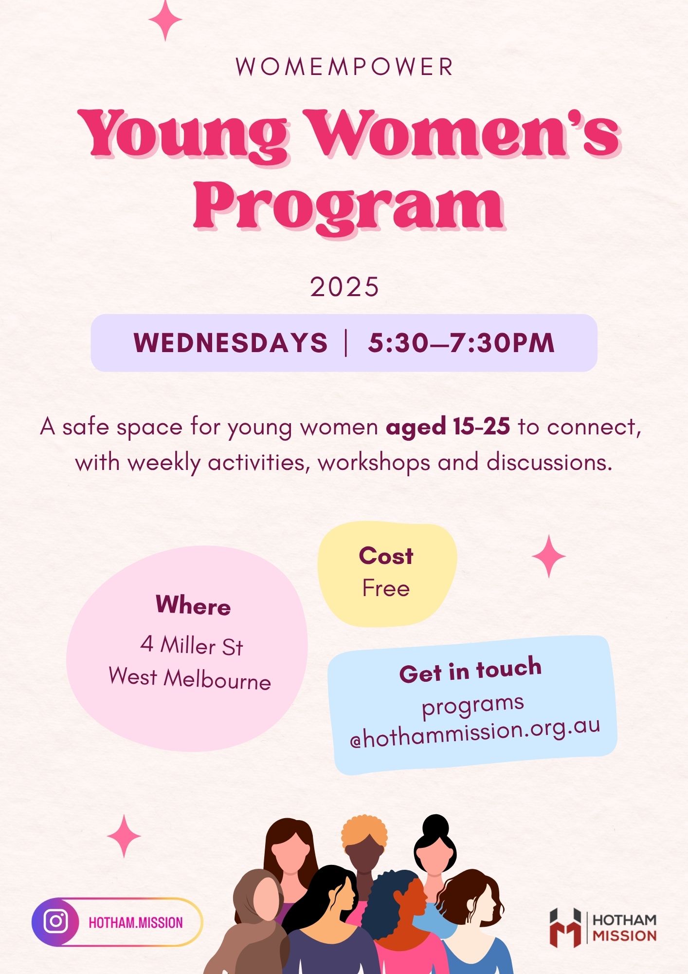 Young women's program flyer
