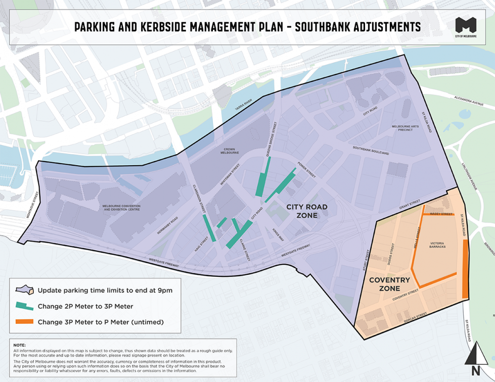 Map showing location of parking improvement works.