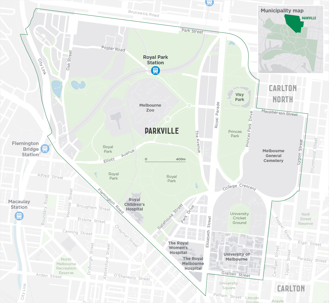 map of Parkville