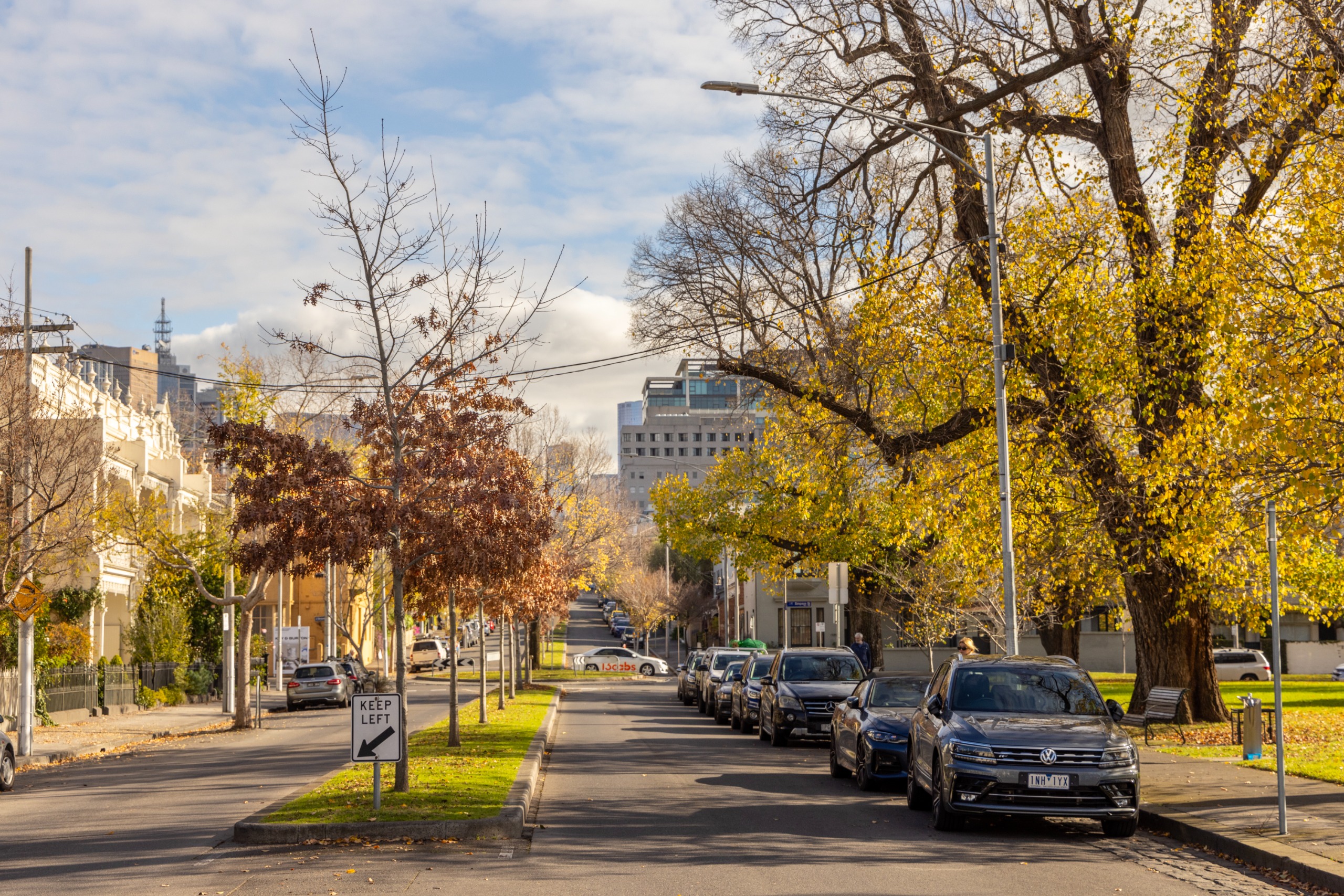 Street view of Gipps street in East Melbourne 