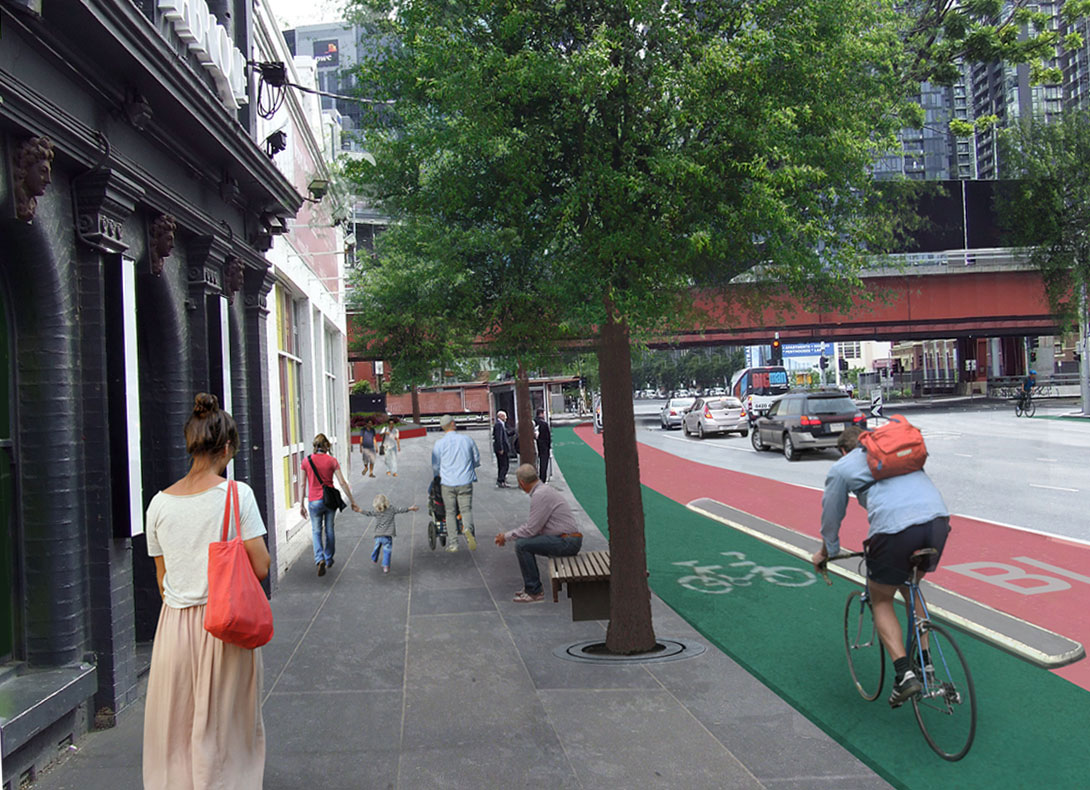 Action 1 - City Road West Montage Clarendon to Queens Bridge After