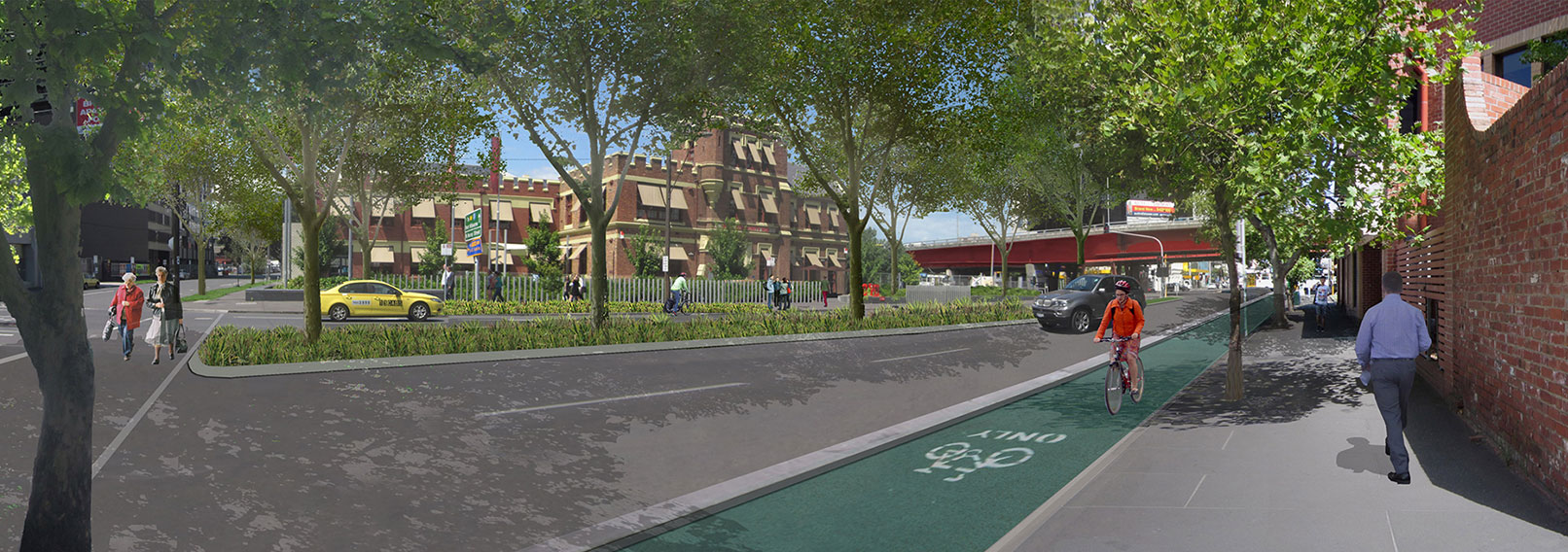 Action 1 - City Road West Montage Queens Bridge to Power After