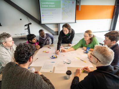 A photo from the Docklands workshop showing participants engaging in a workshop activity. 