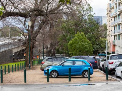 Example of illegal parking in East Melbourne during July 2025