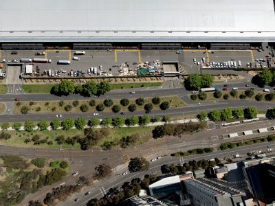 Aerial view of the project area.