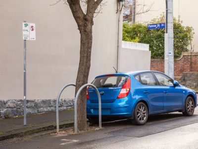 Example of illegal parking in East Melbourne during July 2025